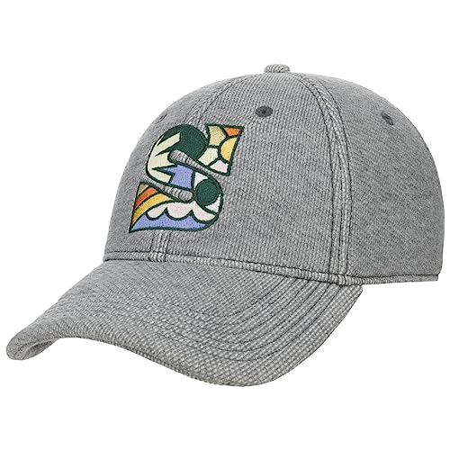 Stetson Jersey x The Feebles Cap Basecap Baseballcap Baumwollcap Damen/Herren - Metallschnalle, mit Schirm, Schirm Frühling-Sommer Herbst-Winter - One Size grau von Stetson