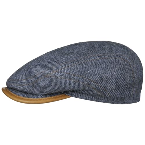 Stetson Kelvey Driver Flatcap Handmade Made in Germany Damen Sommer Denim 59 cm von Stetson