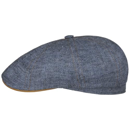 Stetson Kelvey Flatcap Leinen Made in Germany Sommer Denim 60 cm von Stetson