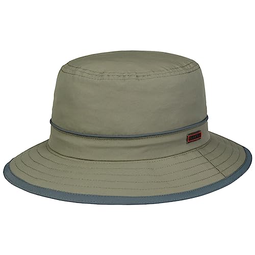 Stetson Kettering Outdoorhut (S-XXL) Damen/Herren - Wasserabweisender Stoffhut mit UV-Schutz - Faltbarer Nylonhut mit Paspelrand - Schlapphut mit Coolmax-Futterband Sommer/Winter Oliv M (56-57 cm) von Stetson