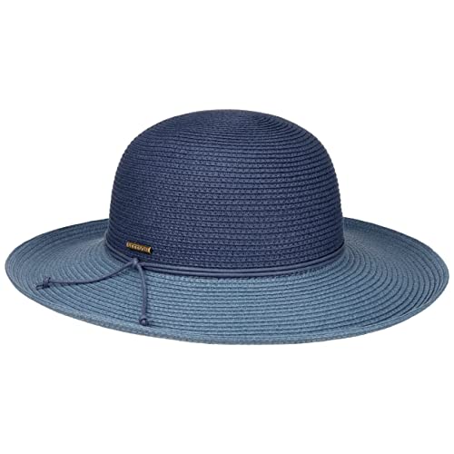 Stetson Lavedia Toyo Schlapphut - Naturfarbener Hut aus 100% Stroh - Sommerlicher Stil - UV-Schutz 40+ - Damen - Frühjahr/Sommer blau L (58-59 cm) von Stetson