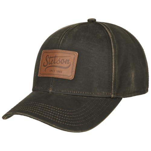 Stetson Leather Patch Cap Herren Sommer Winter braun One Size von Stetson