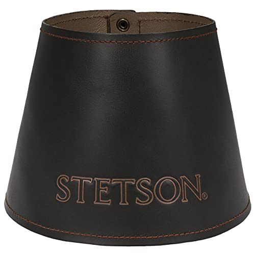 Stetson Leder Hutständer - Elegantes Hutzubehör - Premium-Rindsleder - Vielseitig für Damen und Herren Dunkelbraun von Stetson