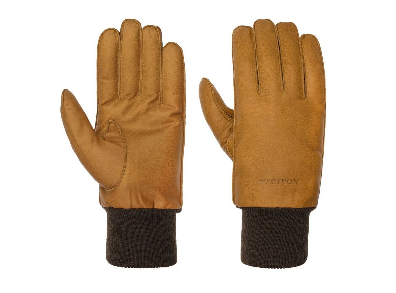 Stetson Lederhandschuhe (1-St) Fingerhandschuhe mit Futter von Stetson