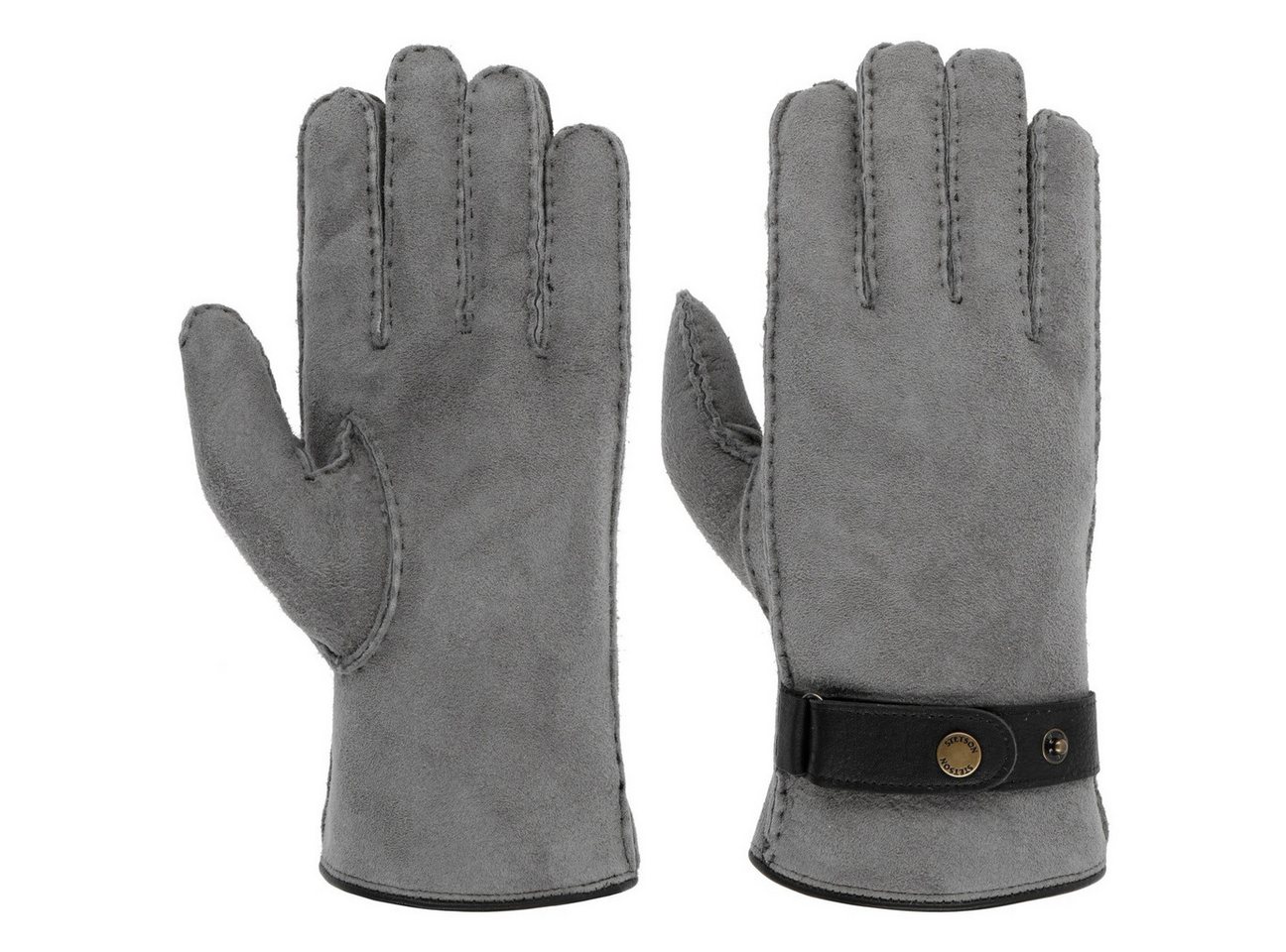 Stetson Lederhandschuhe (1-St) Fingerhandschuhe mit Futter von Stetson