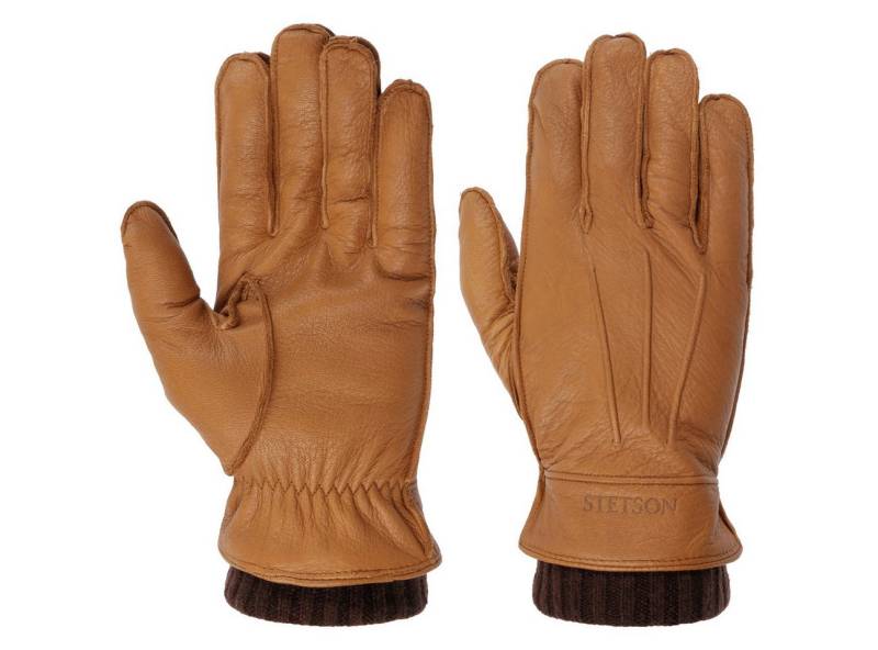 Stetson Lederhandschuhe (1-St) Fingerhandschuhe mit Futter von Stetson