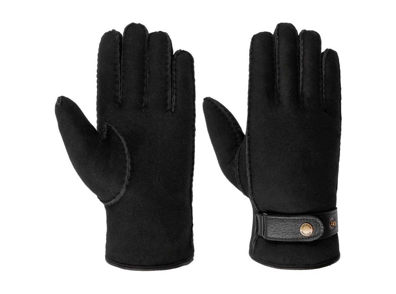 Stetson Lederhandschuhe (1-St) Fingerhandschuhe mit Futter von Stetson