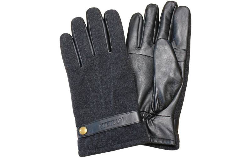 Stetson Lederhandschuhe Handschuhe aus Leder und Wolle mit Touch-Screen-Tips von Stetson