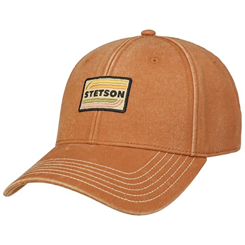 Stetson Lenloy Cotton Cap Herren One Size (55-60 cm) - UV-Schutz 40+ - Leichte Strapback aus 100% Baumwolle - Verstellbare Baseballcap - Sommer/Winter Terracotta One Size von Stetson