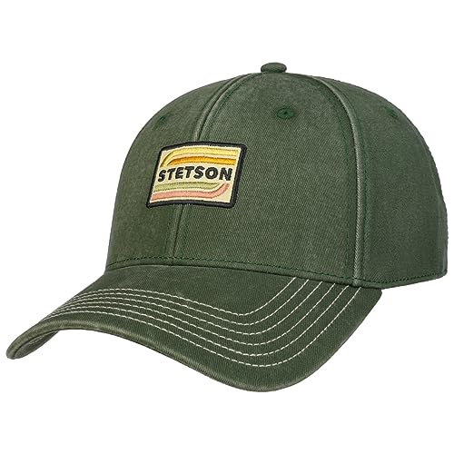 Stetson Lenloy Cotton Strapback Cap Verstellbare Baseballcap Herren UV-Schutz 40+ Sommer Winter dunkelgrün One Size von Stetson