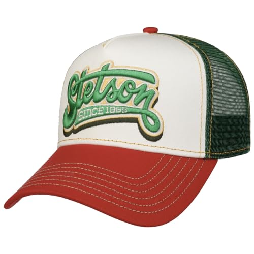 Stetson Lettering Trucker Cap Small Basecap Baseballcap Truckercap Meshcap Damencap Kindercap Damen/Kinder - Snapback, mit Schirm Frühling-Sommer Herbst-Winter - One Size grün von Stetson