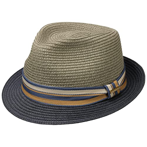 Stetson Licano Trilby Strohhut Toyo UV-Schutz 40 Dunkelblau XXL Herren Sommer von Stetson