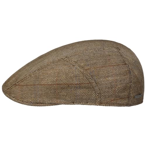 Stetson Light Silk Ivy Flat Cap Modische Kappe 100% Seide Made in EU Herren Frühjahr Sommer UV-Schutz 40 braun 55 cm von Stetson