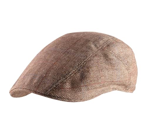 Stetson Light Silk Ivy Flatcap - Modische Kappe - Schirmmütze aus 100% Seide - Made in The EU - Frühjahr/Sommer - Herren - Cap mit UV-Schutz 40 braun 61 cm von Stetson