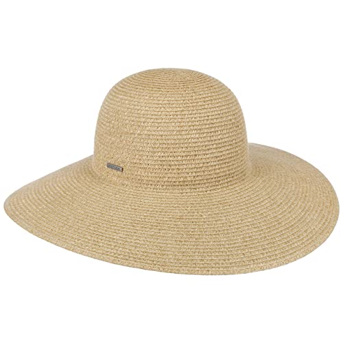 Stetson Livetta Toyo Schlapphut Damen - Aus Toyo-Stroh (100%) - Mit Schweißband - Extrabreite Krempe (11.5 cm) schützt vor gefährlichen Sonnenstrahlen - Sommerhut - Frühjahr/Sommer natur XL (60-61 cm) von Stetson