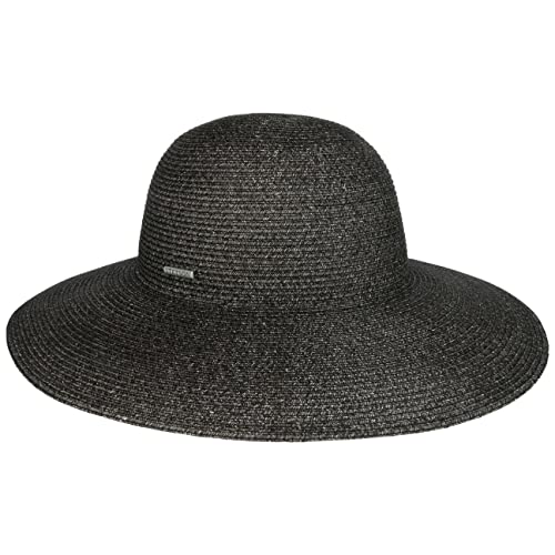 Stetson Livetta Toyo Schlapphut Sonnenhut Sommerhut Strandhut Damenhut Damen - Frühling-Sommer - XL (60-61 cm) anthrazit von Stetson