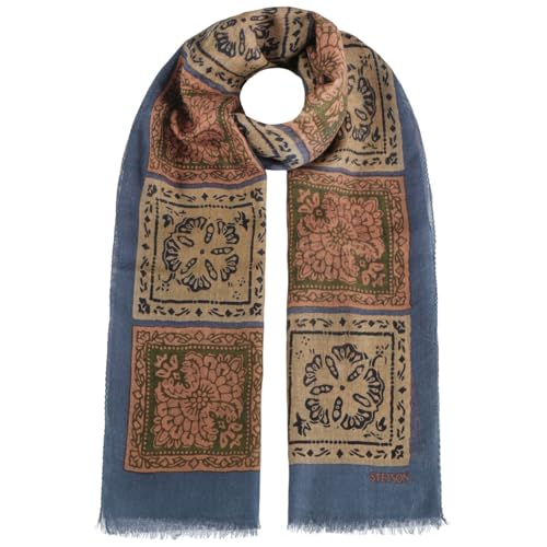 Stetson Lorava Schal Wollschal Fransen Unisex Frühling Sommer blau-grün One Size von Stetson