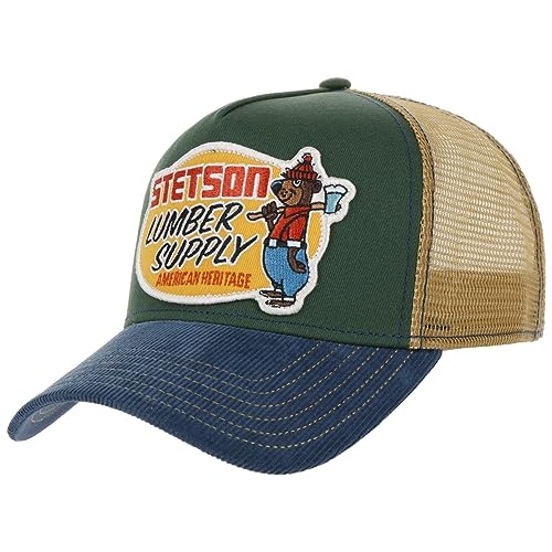 Stetson Lumber Supply Trucker Cap Kappe mit Netzeinsatz Biber-Logo Herren Ganzjährig grün One Size von Stetson