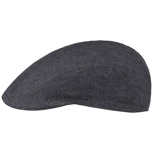 Stetson Madison Leinen Flatcap - Flat Cap aus Leinen Herren/Damen - Gefütterte Leinencap - Schirmmütze Frühjahr/Sommer - Sommercap Denim 57 cm von Stetson