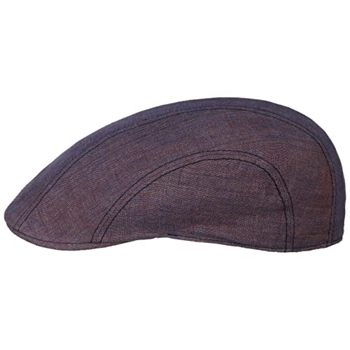 Stetson Madison Leinen Flatcap - Flat Cap aus Leinen Herren/Damen - Gefütterte Leinencap - Schirmmütze Frühjahr/Sommer - Sommercap Pflaume 56 cm von Stetson