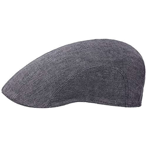 Stetson Madison Leinen Flatcap - Flat Cap aus Leinen Herren/Damen - Gefütterte Leinencap - Schirmmütze Frühjahr/Sommer - Sommercap grau 59 cm von Stetson