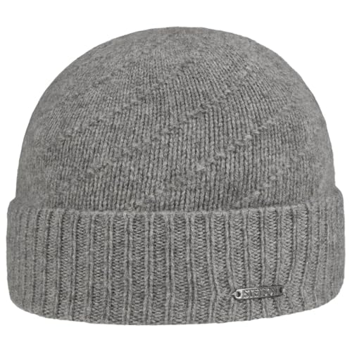Stetson Mayville Beanie Umschlagmütze Kaschmir Winter grau One Size von Stetson