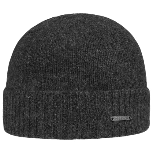 Stetson Mayville Beanie Umschlagmütze Strickmütze Kaschmir Winter anthrazit One Size von Stetson