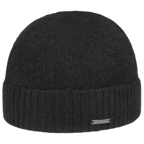 Stetson Mayville Beanie Umschlagmütze Strickmütze Kaschmir Winter schwarz One Size von Stetson