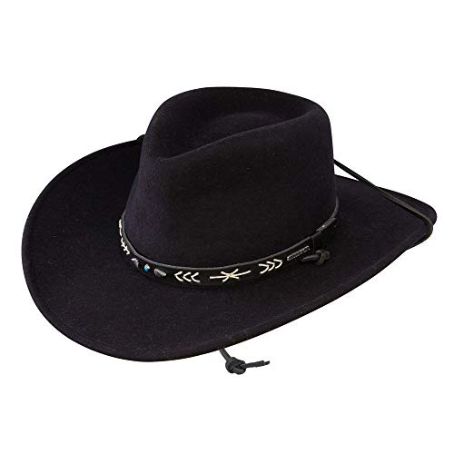 Stetson Men's Santa Fe Crushable Wool Hat - 7 1/4 - Black von Stetson