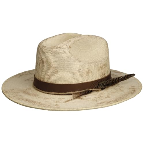 Stetson Mexican Palm Strohhut - Hut aus 100% Stroh - Western Style - Sommerhut mit UV-Schutz 40+ - Made in Mexico - Unisex - Frühjahr/Sommer braun M (56-57 cm) von Stetson