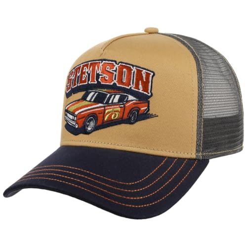 Stetson Muscle Car 75 Trucker Cap Basecap Baseballcap Truckercap Meshcap Snapback Herren - Snapback, mit Schirm, Schirm Frühling-Sommer Herbst-Winter Frühjahr Sommer Herbst Winter - One Size von Stetson