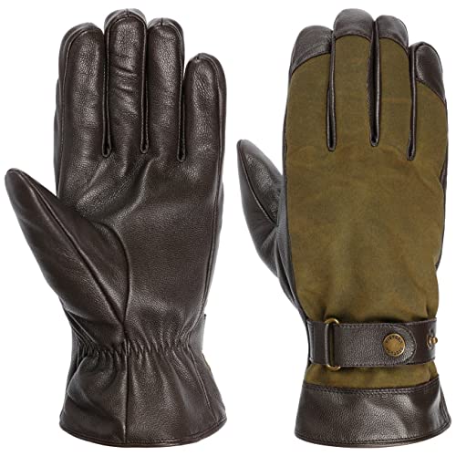 Stetson Nappa Waxed Cotton Lederhandschuhe Handschuhe Fingerhandschuhe Herrenhandschuhe (9 HS - oliv) von Stetson