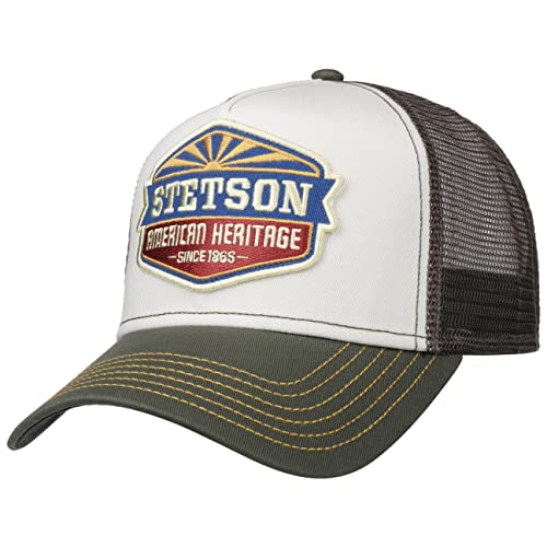 Stetson New American Heritage Trucker Cap Herren One Size - Front & Schirm aus 100% Baumwolle - Größenregulierbar - Mit Mesheinsatz - Baseballcap Sommer/Winter grau One Size Stetson New American Heritage Trucker Cap Herren One Size - Front & Schirm aus 100% Baumwolle - Größenregulierbar - Mit Mesheinsatz - Baseballcap Sommer/Winter grau One Size von Stetson