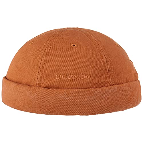 Stetson Ocala Baumwoll Dockercap Herren - Dockermütze aus Baumwolle - Dockercap mit UV-Schutz 40 - Hafenmütze Sommer/Winter - rost L (58-59 cm) von Stetson