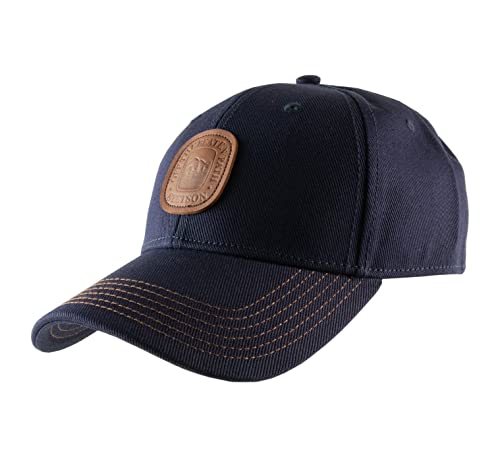 Stetson Off The Beaten Path Cap Herren Gefüttert Baumwolle Lederpatch Größenverstellbar Herbst Winter dunkelblau One Size von Stetson