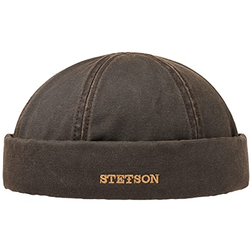 Stetson Old Cotton Winter Dockermütze - Dockercap Herren - Herrenmütze Wasserabweisend - Mütze gefüttert (Fleece) - Fischermütze Herbst/Winter - Wintermütze braun S (54-55 cm) von Stetson