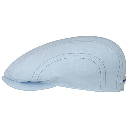 Stetson Organic Cotton Sustainable Flatcap Schirmmütze Schiebermütze Baumwollcap Damen/Herren - Made in The EU mit Schirm Frühling-Sommer - L (58-59 cm) hellblau von Stetson