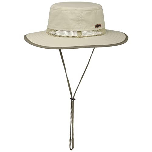 Stetson Outdoor Traveller Stoffhut - Reisehut - Kinnband & wasserabweisend - Effektvoller Sonnenschutz für Herren - Ganzjährig tragbar Hellbeige L (58-59 cm) von Stetson