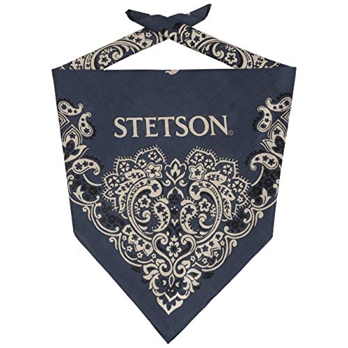 Stetson Paisley Bandana - Kopftuch aus 100% Baumwolle - Bandana mit klassischer Musterung - Für alle Jahreszeiten - Damen & Herren blau One Size von Stetson