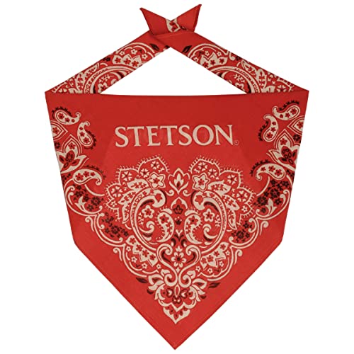 Stetson Paisley Bandana Kopftuch 100% Baumwolle Klassische Musterung Damen Herren All Seasons rot One Size von Stetson