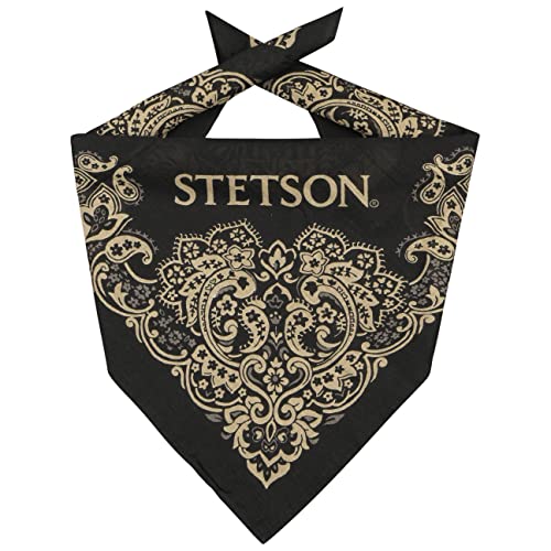 Stetson Paisley Bandana - Kopftuch aus 100% Baumwolle - Bandana mit klassischer Musterung - Für alle Jahreszeiten - Damen & Herren schwarz One Size von Stetson