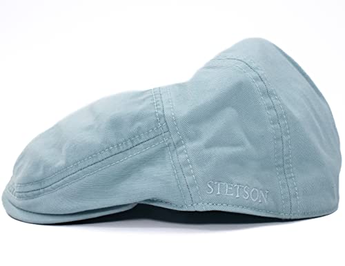 Stetson Paradise Cotton Schiebermütze Flatcaps Baumwollcap (M (56-57 cm) - leichtes blau) von Stetson