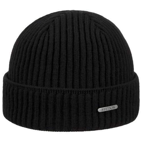 Stetson Herren Merinowolle-Mütze Schwarz EIN Größe von Stetson