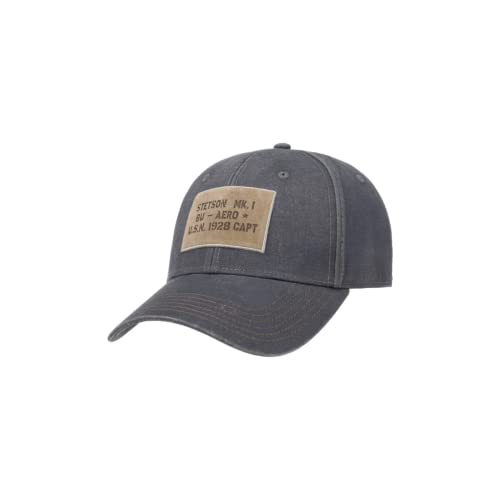 Stetson Patch Aero Cap Herren One Size (ca. 55-60 cm) - Aus 100% Baumwolle - Größenverstellbar - Baseballcap aus Denim - Trucker Cap in Jeans-Optik - Sommer/Winter blau One Size von Stetson