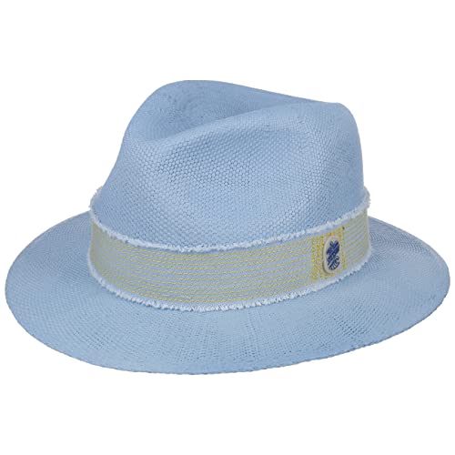 Stetson Pertasco Toyo Traveller Strohhut - Einfarbiger Hut - Lässiger Sommerhut mit Garniturband - Frühjahr/Sommer - Unisex hellblau L (58-59 cm) von Stetson