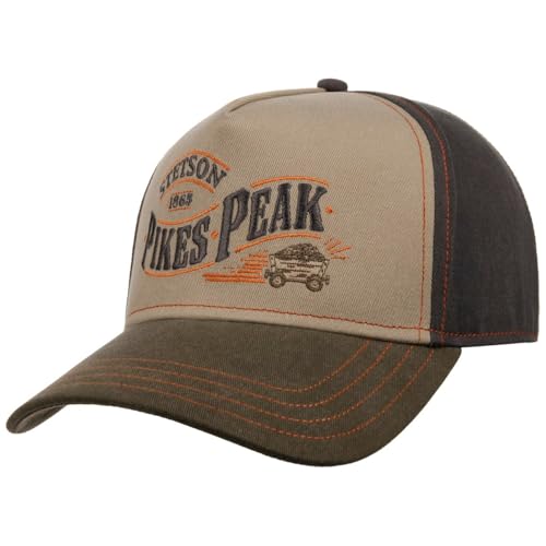 Stetson Pikes Peak Cap Basecap Baseballcap Strapback Herren - Metallschnalle, mit Schirm Frühling-Sommer Herbst-Winter Frühjahr Sommer Herbst Winter - One Size blau-Oliv von Stetson