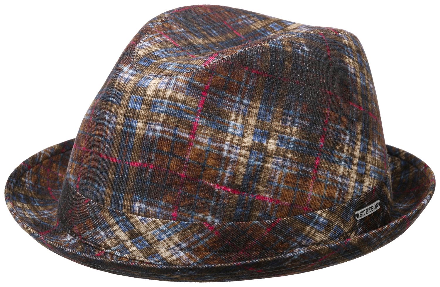 Stetson Player Printed Babycord Trilby Hut aus Baumwolle von Stetson