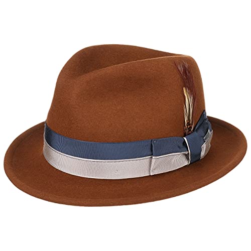 Stetson Player VitaFelt Trilby Hut Wasserabweisend Wollfilzhut mit Ripsband Made in USA Herren Herbst/Winter rost L (58-59 cm) von Stetson