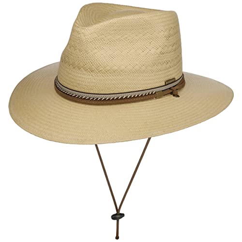 Stetson Ralcott Traveller Toyo Strohhut - Naturfarbener Hut mit Ledergarniturband- Klassischer Look - Sommerhut mit UV-Schutz 40+ - Unisex - Frühjahr/Sommer Natur L (58-59 cm) von Stetson