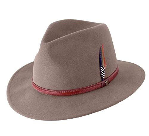 Stetson Rantoul Safari Fedora Hut - Hellbraun - XL von Stetson